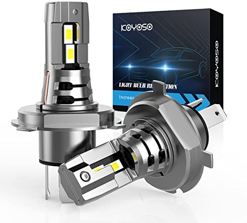 KOYOSO Bombillas H4 LED Coche, LED Faro Lámpara 16000LM Compatible con DC 12V para Eficiencia Energética