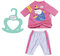 BABY born Little Freizeit Outfit für Puppen mit Shirt und Hose geeignet für 36 cm Puppen, 831892 Zapf Creation