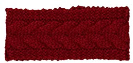 Sterntaler Mädchen Strick Zopf Winter-Stirnband, Dunkelrot, 57