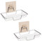 Self Adhesive Soap Dish Holder Wall Mounted Soap Sponge Holder No Drilling Soap Tray Bar Stainless Steel Storage Saver for Home Kitchen Bathroom Shower Silver | 2Pack