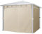 TOOLPORT 4 Seitenteile für Gartenpavillon Sunset Deluxe 3x3 m - Polyester ca. 180 g/m² - mit Reißverschluss - Champagner