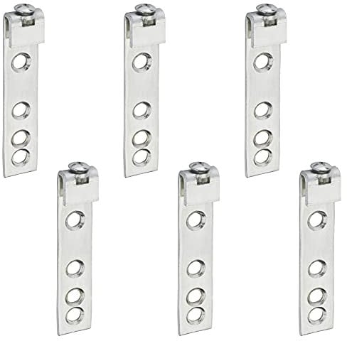 Sotech 6 pezzi Ganci per armadi Acciaio zincato Supporti per armadi Portata fino a 100 kg per Binari di sospensione Sospensione dell'armadio Regolabile in Altezza per pensili