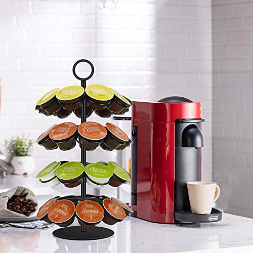 Dolce Gusto Kapselhalter, Kompatibel mit 36 Dolce Gusto Kapseln, 360°Drehbar Kaffeepads Aufbewahrung, Kapselspender, Kapselspender zum Aufbewahren und Sortieren