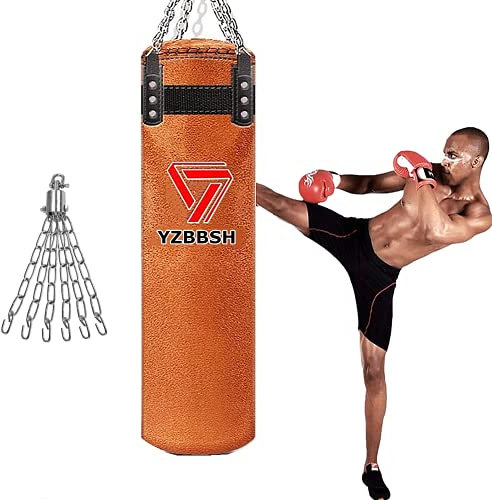 Boxsack Set Erwachsene Kinder Boxsack Hängend Boxtraining Sandsack für Boxtraining Sandsack, Kampfsport Dekompression Sandsäcke 80cm,100cm,120cm,140cm,160cm,180cm (Ungefüllte),Fur,140cm