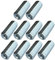 AERZETIX - C49599 - Satz von 10 Verbindungsmuttern distanzmuttern sechskant länglichen M10x45mm - verlängerungsmutter langmuttern - aus kohlenstoffstahl mit metrischem gewinde