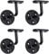 Black Handrail Brackets for Stair Bannister Handrail Wood and Steel Handrail - Pack of 4