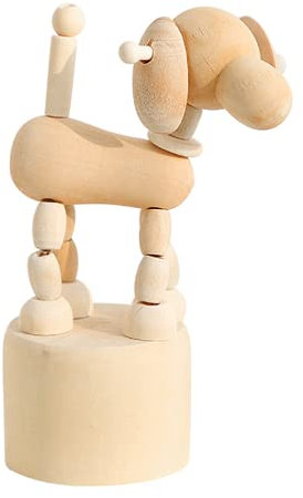 ZoTuoART Nordic Creative Puppet Ornaments – Holztiere Modell – Tanzende Puppen Künstler Zeichnen Skizze Figur Mini Desktop Decor Hund