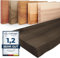 LAMO Manufaktur Wandregal Holz Baumkante | Regal Farbe: Schwarz | Pure: ohne Montage Set | 160 cm