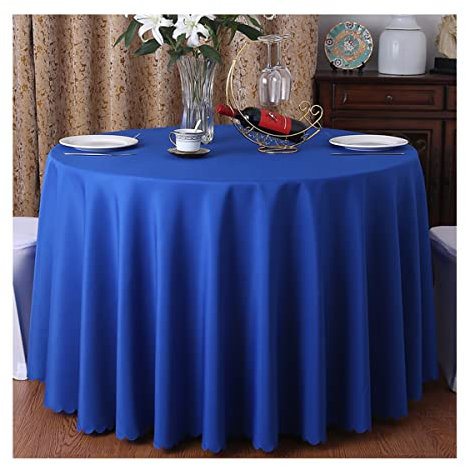 CIEEIN CIEHT Tischdecke Schreibtisch Tischtuch Tischwäsche Couchtisch Küchentischabdeckung Party Hochzeit Tafeltuch Rund Dunkel Blau B 240cm