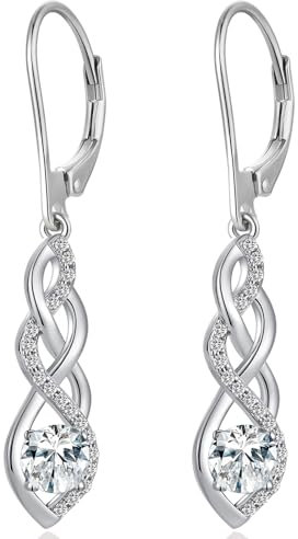 Ohrringe Hängend Lange Ohrringe Silber Hängend Damen Ohrhänger Silber Infinity Unendlichkeit