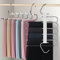 devesanter Hosenbügel, platzsparende Kleiderbügel für Kleiderschränke, 2 Stück, multifunktional, Hosen-Organizer, rutschfest, für Jeans, Kleidung, Schal, Handtücher (schwarz mit 10 Clips)