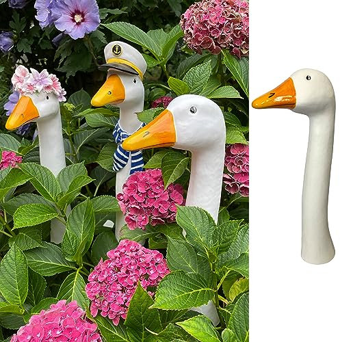 OF Gänsehals Gartenstecker Gans - Höhe 35 bis 38 cm groß - Deko Gartenfiguren für außen (Normalo), OF13209