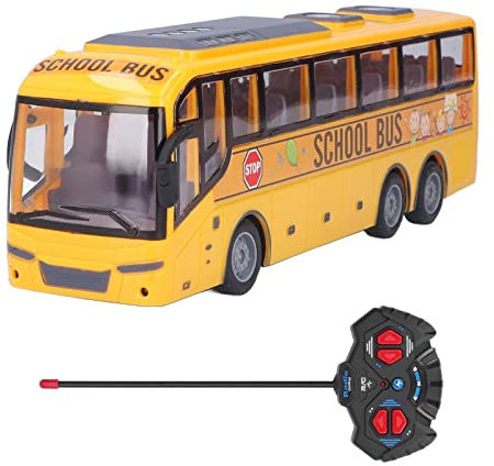 Dpofirs RC Schulbus, Schulbus Spielzeug FüR Kleinkinder Ferngesteuertes Auto Fahrzeuge Ferngesteuerter Bus Simuliertes LED-Licht RC Schulbus Elektronisches Fahrzeug Spielzeug Geburtstagsgeschenk