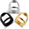 TIESOME Anillos para abrebotellas de cerveza, 3 piezas Anillos Abridor de botellas Colorido Acero inoxidable Abridor de botellas para dedos Anillo de dedo fresco para hombres Mujeres (Tamaño 9)