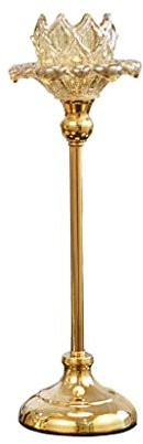 HEXEH Kerzenhalterhalter Goldener Kerzenhalterglas romantische Kerzenlicht Dinner Requisiten Kerzenhaltertisch Dekoration Einfach und modern Kandelaber (Size : B)