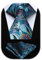 HISDERN Cravate Homme Bleu Vert à Motif Cachemire Mariage Élégant Cravates Extra Longues pour Hommes et Carré de poche, XL