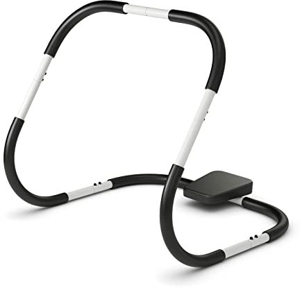 GYMAX Bauchtrainer mit Kopfstütze, AB Trainer für Crunches & Liegestütze, Bauchmuskeltrainer, Fitnessgerät für Zuhause 72,5 x 72,5 x 64 cm (Weiß)