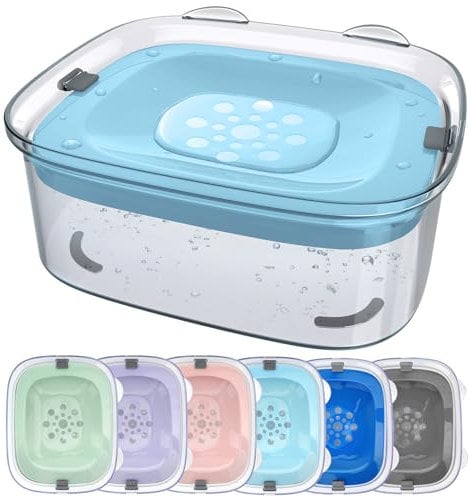 Heouvo Gamelle d'eau pour chien de 3 L anti-déversement, grande gamelle anti-déversement, recharge réduite, anti-éclaboussures, distributeur de désordre, anti-goutte, bol d'eau à boire lent pour