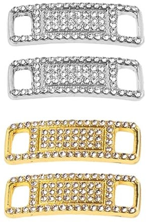 ITECHNIK 2 pares Hebilla de Cordón Metálico, Hebillas de Cordones Casuales, Hebilla De Cordón, Zapatos Decoraciones, Hebillas elásticas de Cordón,Para Todos los Cordones Decorados