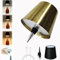 Drahtlose Flaschenlampe,Neue 3-farbige stufenlose Dimmung Drahtlose Weinflaschenlampe,USB wiederaufladbare Weinflaschenlichter,Touch LED Weinflaschenlampe mit für Zuhause,Bar,Camping,Reisen (Golden)