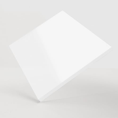 3-5mm Acrylglas Platte Weiß Zuschnitt nach Maß, PMMA GS mit laserpolierter Kante - Größe Wählbar (3 mm, 500 x 600 mm)