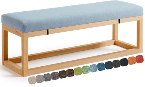 UWOBTN Cojín para Banco Zapatero, Cojines para Banco Interior Exterior Jardín,Cojín para Asiento de Columpio, Lavable, Antideslizante, para Patio, Cocina, Comedor, Terrazas(L,140x40x3cm)
