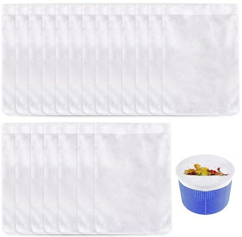 Wzhtuzi Lot de 20 chaussettes de skimmer de piscine - Filet élastique en nylon - Pour enlever les scories, l'herbe, les feuilles, l'huile, les scories, les cheveux