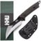 KHU Couteau à lame fixe Couteau de survie bushcraft - Acier D2 G10 poignée, Outdoor chasse Camping Accessoires - Avec étui Kydex (22A Nouveau)