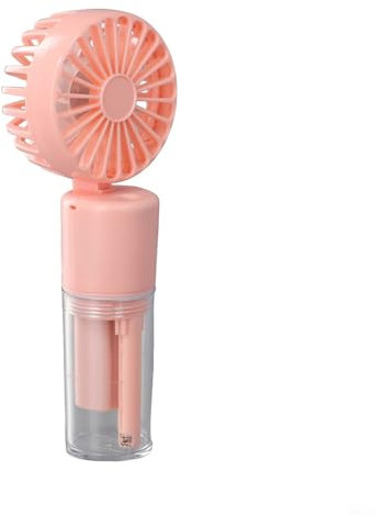 Ventilatore portatile con nebulizzatore a velocità regolabile, design elegante progettato per casa, ufficio e comfort all'aperto (rosa)