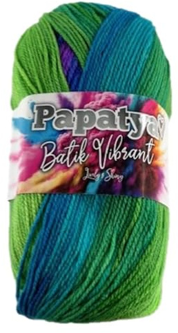Rainbow Papatya Batik Vibrant Double Knitting 100g Ball (1, 02V)