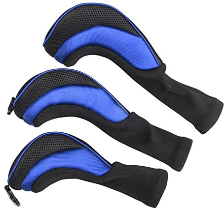 Qianly Set von Golfschläger Kopfbedeckungen für 1, 3, 4, 5, 7 X Fairwayhölzer Und Hybrid, Neues Blau