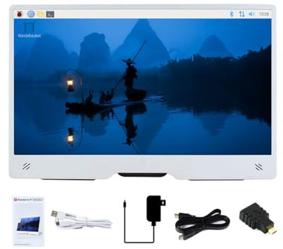 Waveshare Pi Monitor Kit, Comes with an Official Raspberry Pi 15.6inch Monitor, 1920×1080 Resolution, Standard HDMI Port, IPS, VESA Mounting Support, With Angle-adjustable Stand And Speakers