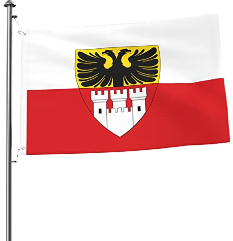 Flagge Der Stadt Duisburg Mit Wappen Fahne Perfekte Parteifahne Langlebig Flagge Für Veranda Lawn Porch 90X150Cm