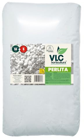 VLC Horticultura Perlita Expandida para Jardinería, Cultivo y Sustratos – Aireación, Drenaje y Retención de Humedad – Opciones de 3+1L, 5+2L y 10+5L (10+5 litros)