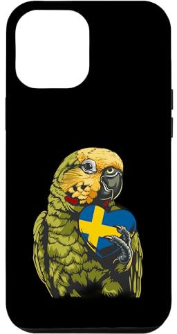 Süßer Papagei Sverige Heart Swedish Pride mit schwedischer Flagge Hülle für iPhone 12 Pro Max