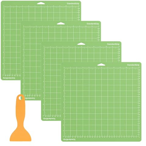 LCOUACEO Schneidematte 12 x 12 Zoll, 4 Stück 30,5x30,5CM Standard-Grip | Für Cricut Maker 3/Explore 3/Air 2/Air One, Rutschfest, Zum Nähen, Quilten und Kunsthandwerk