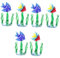GLEAVI 3 Series Adorno De Pescado Múltiple Largo Adornos Estanque Agua Plantas Artificiales Decoración De Peces De Dibujos Animados Peces De Cristal De Acuario Casero Vidrio 2 Piezas X 3