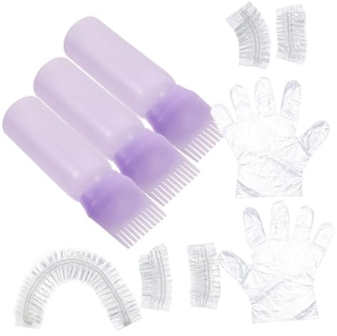 PRETYZOOM Haarfärbeset Komplett mit Flexiblem Applikator Frisierset für Zuhause Bpa Freies Kunststoffmaterial Inkl Schutzhandschuhe und Badekappe Selbstgemacht Haarfärbezubehör für Präzises