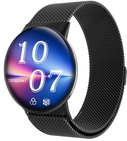Astorgos Metall Armband Kompatibel mit Google Pixel Watch 2/1, Edelstahl Ersatzarmband Uhrenarmband mit Magnetverschluss für Damen Herren, Schwarz