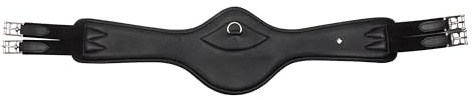 Imperial Riding Springgurt IRH anatomisch, Stollengurt mit Bauchlatz, Rollenschnallen und D-Ring, Schwarz, 125cm