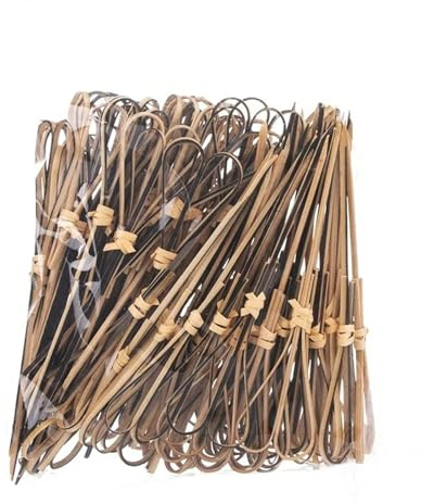 Brochette de fruits, fourchette à Cocktail, chaîne en forme coupe, signe fantaisie, 100 pièces, 12cm(Black)