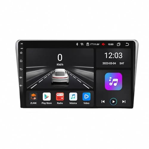Radio Coche 2 DIN con Carplay y Android Auto Inalámbrico para Toyota Avensis T25 2 II 2002-2008 Car Play Autoradio Touchscreen Display, Cámara Trasera, Radio, 4 Nuclear 1G+16G
