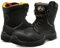 Avenger IGS S3 Safety Boots for Men – Lace & Zip Side Hi-Leg Work Boots – Non-Metallic, Lightweight, Slip Resistant, Waterproof and Breathable – Men’s Work and Utility Footwear, Black, Size UK 9