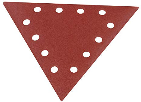 Scheppach Wand & Deckenschleifer Schleifscheiben (10 Stück) | für DS930 / DS210 | Körnung 180 | Klett-Schleifpapier Set | dreieckig | gelocht für Absaugung | Wandschleifer Schleifmaschine Schleifgerät