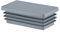 EMFA Lamellenstopfen 60x40 mm Grau – Rechteckstopfen Endkappen aus Kunststoff für Rohre und Profile | Rohrstopfen zur Rohrabdeckung – 10 Stück