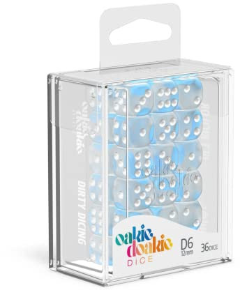 Oakie Doakie Dice Unisex – Erwachsene W6 Würfel 12 mm Glow in The Dark, Arctic