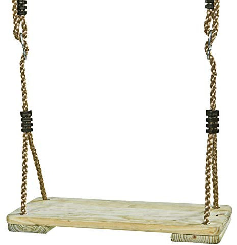 Hörby Bruck Holzschaukelsitz für Kinder (Breite 39 cm, Farbe Holz, Metallringe, max. Belastung 50 kg) 4037