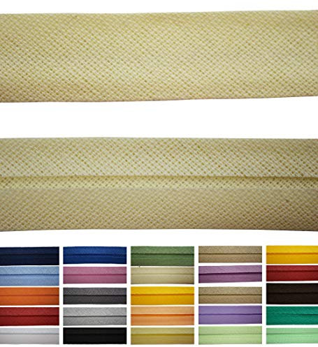 Roban Fashion Baumwoll Schrägband 18mm breit Textilband Blende in 24 Farben