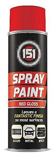 Bombe de peinture de qualité supérieure brillante pour autos bois, métal, plastique et graffiti 250 ml, rouge