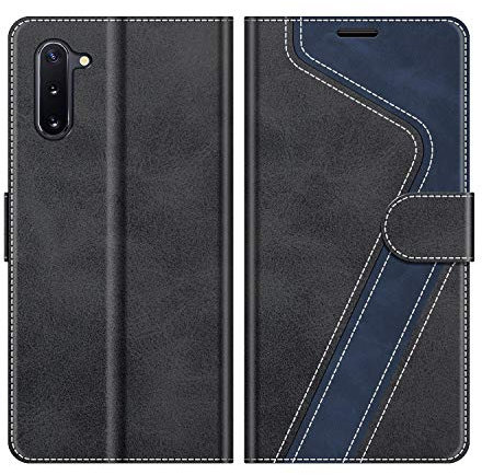 MOBESV Custodia per Samsung Galaxy Note 10, Cover a Libro Magnetica Custodia in Pelle per Samsung Galaxy Note 10, Elegante Nero